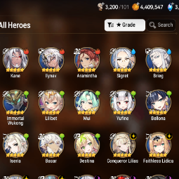 Asia Unverif |3k Skystone| 8 ML (C Lilias, F Licida, SS Vivian, DD Ray, ETC) + 13 *5 Character |Log Stove| Check SS (ES853) 3